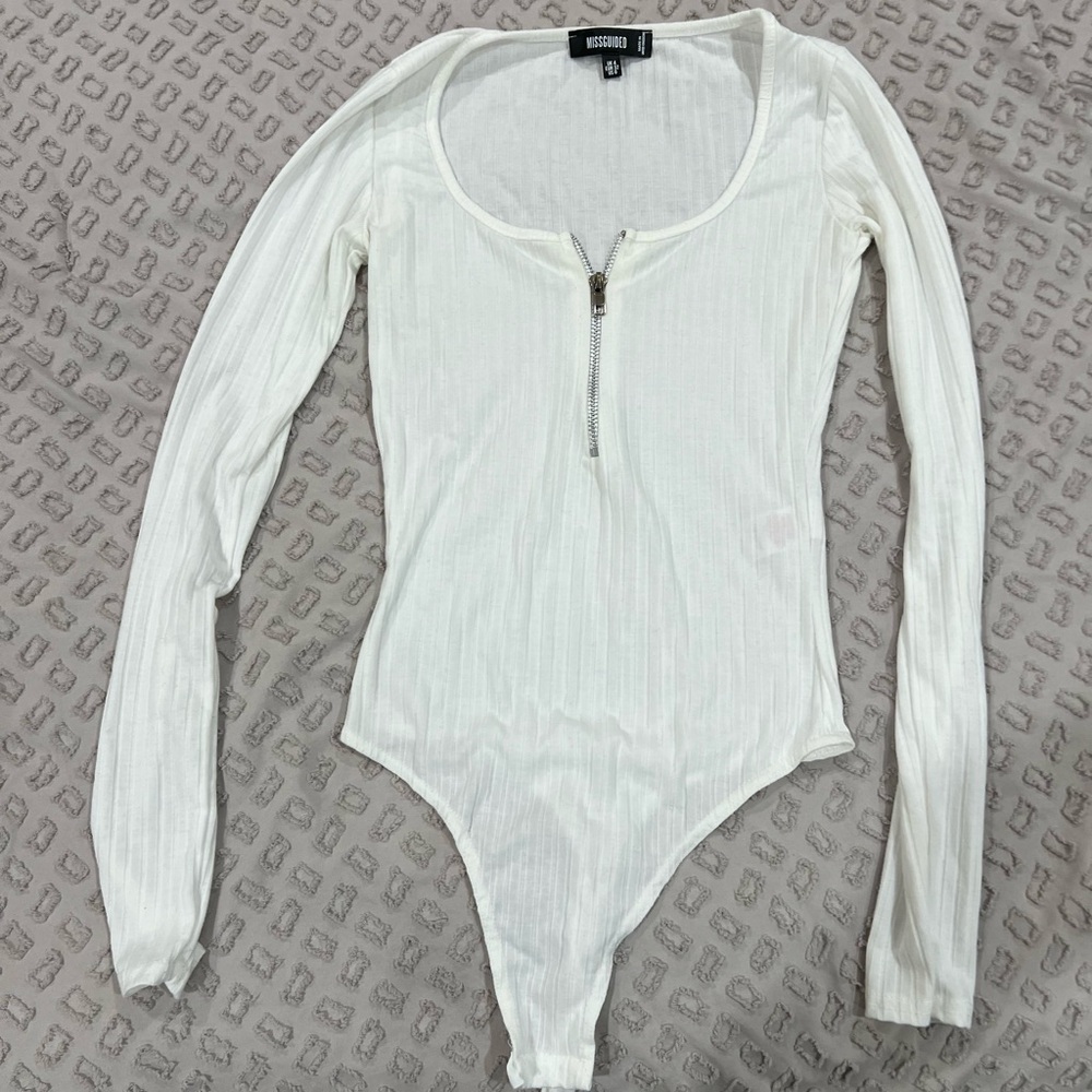 White long sleeve bodysuit